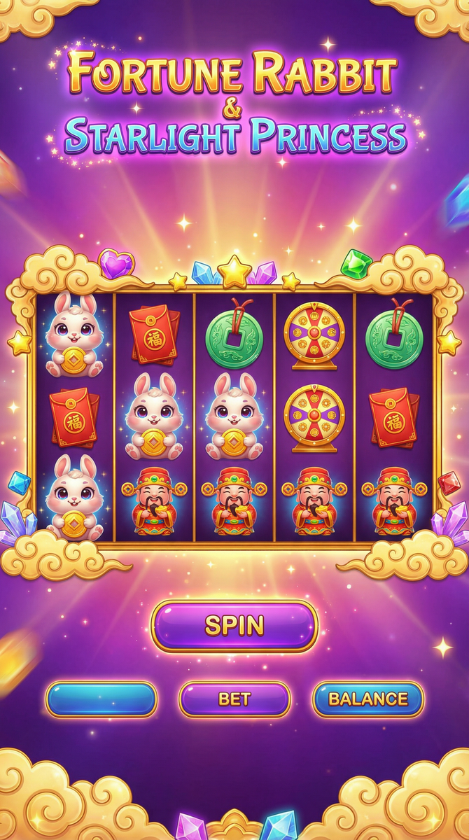 Jogo Fortune Rabbit com coelhinhos fofos, envelopes vermelhos e símbolos de prosperidade