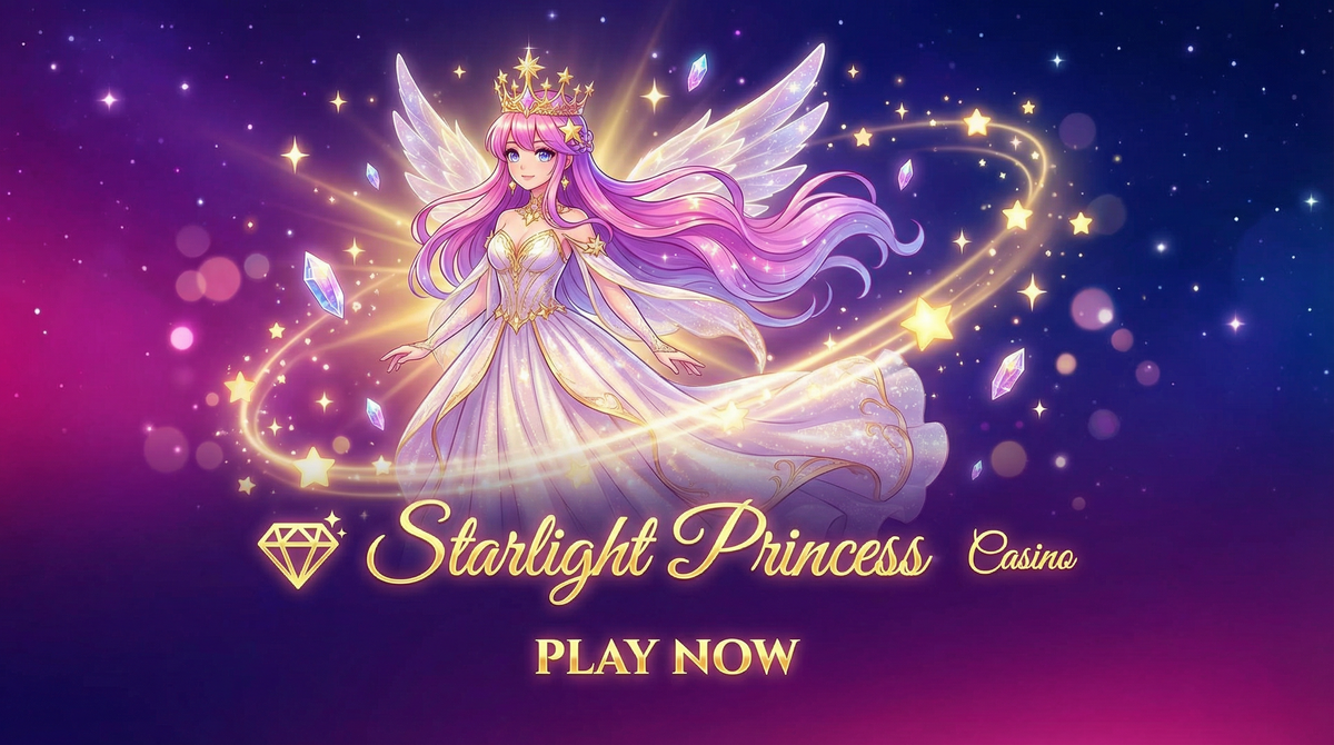 Starlight Princess - A princesa mágica do sssbet cercada por estrelas brilhantes e cristais encantados